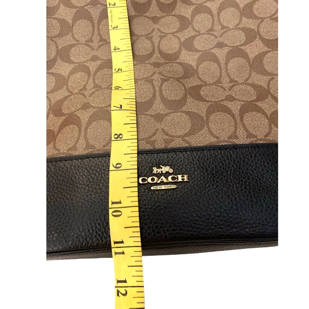 Coach Paxton Duffle Bag Signature Canvas Crossbody Shoulder Gold Chain Leather - Picture 15 of 16